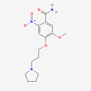 5-Methoxy-2-nitro-4-(3-(pyrrolidin-1-yl)propoxy)benzamide