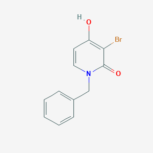molecular formula C12H10BrNO2 B8548221 1-benzyl-3-bromo-4-hydroxypyridin-2(1H)-one 