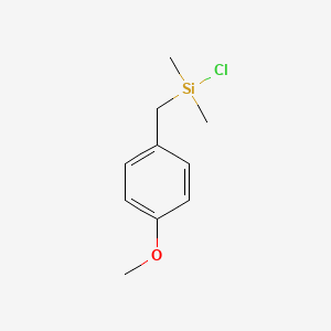 molecular formula C10H15ClOSi B8548267 Chloro[(4-methoxyphenyl)methyl]dimethylsilane CAS No. 106797-61-9