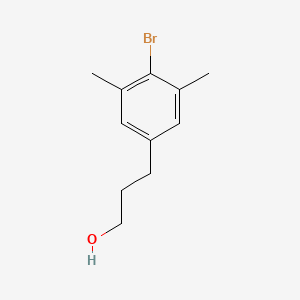 molecular formula C11H15BrO B8548291 3-(4-Bromo-3,5-dimethylphenyl)propan-1-ol 