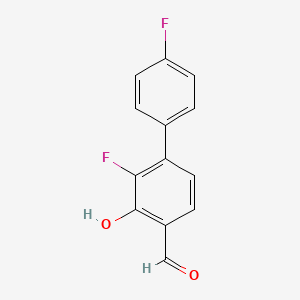 molecular formula C13H8F2O2 B8548300 2,4'-Difluoro-3-hydroxy-[1,1'-biphenyl]-4-carbaldehyde 