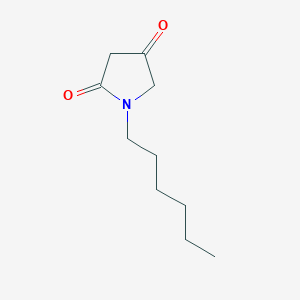 molecular formula C10H17NO2 B8548331 1-Hexyl-1H-pyrrole-2,4-dione 