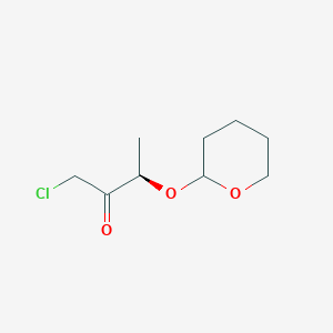 molecular formula C9H15ClO3 B8548352 2-Butanone, 1-chloro-3-[(tetrahydro-2H-pyran-2-yl)oxy]-, (3R)- CAS No. 624727-60-2