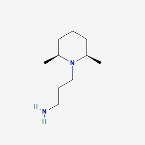 molecular formula C10H22N2 B8548359 cis-3-[2,6-Dimethylpiperidinyl]propylamine 