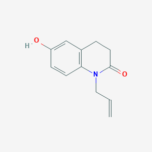 molecular formula C12H13NO2 B8548391 1-Allyl-6-hydroxy-3,4-dihydro-1H-quinolin-2-one 