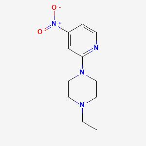 molecular formula C11H16N4O2 B8548429 Ethyl-4-(4-nitro-pyridin-2-yl)-piperazine 