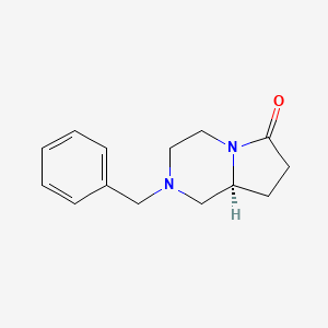 molecular formula C14H18N2O B8548511 (S)-2-benzylhexahydropyrrolo[1,2-a]pyrazin-6(2H)-one 