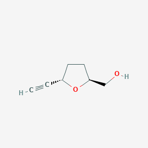 molecular formula C7H10O2 B8548537 (2S,5S)-5-ethynyl-2-(hydroxymethyl)-tetrahydrofuran 