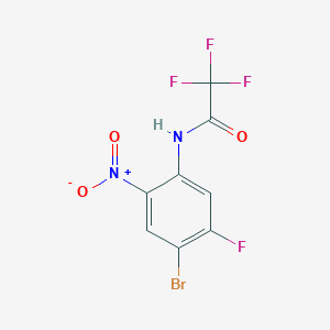 molecular formula C8H3BrF4N2O3 B8548544 N-(4-bromo-5-fluoro-2-nitrophenyl)-2,2,2-trifluoroacetamide 