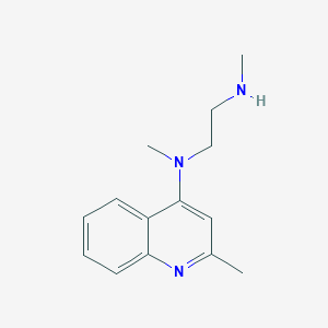 molecular formula C14H19N3 B8548562 N,N'-Dimethyl-N-(2-methyl-4-quinolyl)ethane-1,2-diamine 
