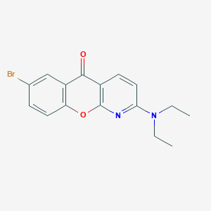 molecular formula C16H15BrN2O2 B8548571 7-bromo-2-(diethylamino)-5H-chromeno[2,3-b]pyridin-5-one 