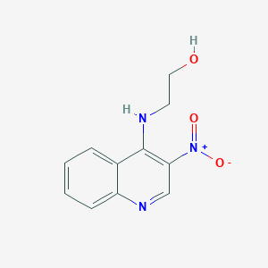 molecular formula C11H11N3O3 B8548590 2-[(3-Nitro4-quinolinyl)amino]ethanol 