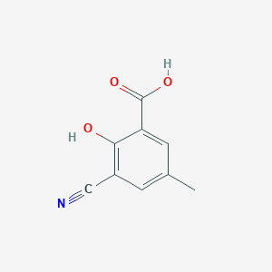 molecular formula C9H7NO3 B8548599 3-Cyano-2-hydroxy-5-methylbenzoic acid CAS No. 67127-85-9