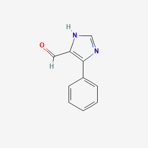 molecular formula C10H8N2O B8548627 4-phenyl-1H-imidazole-5-carbaldehyde 