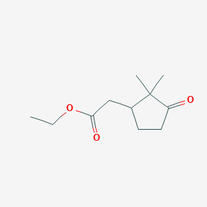 Rac-(2,2-dimethyl-3-oxo-cyclopentyl)-acetic acid ethyl ester