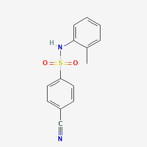 molecular formula C14H12N2O2S B8548693 4-cyano-N-o-tolyl-benzenesulfonamide 