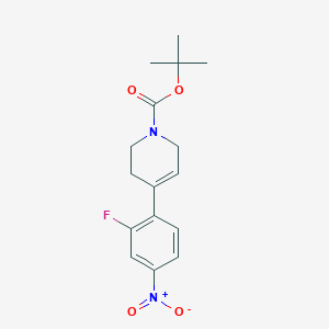 molecular formula C16H19FN2O4 B8548797 tert-butyl 4-(2-fluoro-4-nitrophenyl)-5,6-dihydropyridine-1(2H)-carboxylate 