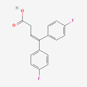 molecular formula C16H12F2O2 B8548811 4,4-Bis(4-fluorophenyl)but-3-enoic acid CAS No. 51787-95-2