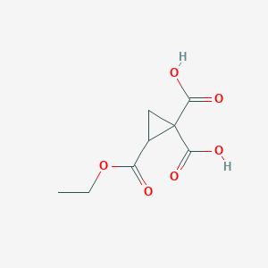 2-(Ethoxycarbonyl)cyclopropane-1,1-dicarboxylic acid