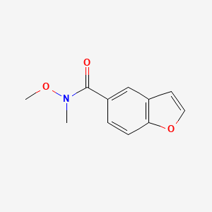 molecular formula C11H11NO3 B8548848 N-Methoxy-N-methylbenzofuran-5-carboxamide 