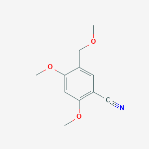 molecular formula C11H13NO3 B8548856 2,4-Dimethoxy-5-methoxymethyl-benzonitrile 