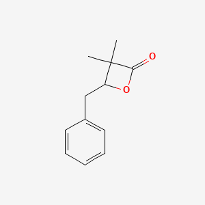 molecular formula C12H14O2 B8548864 4-Benzyl-3,3-dimethyloxetan-2-one 