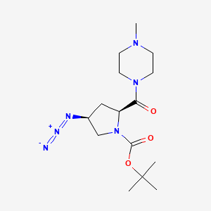 molecular formula C15H26N6O3 B8548921 (2S,4S)-1-Boc-4-azido-2-[(4-methylpiperazin-1-yl)carbonyl]pyrrolidine 