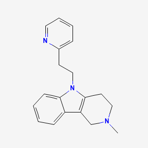 molecular formula C19H21N3 B8548922 2-methyl-5-(2-(pyridin-2-yl)ethyl)-2,3,4,5-tetrahydro-1H-pyrido[4,3-b]indole 