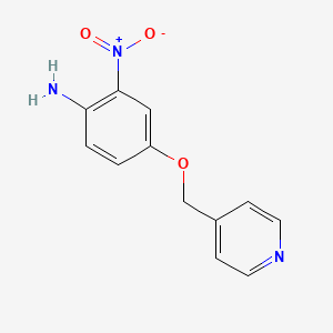 molecular formula C12H11N3O3 B8548943 2-Nitro-4-(pyridin-4-ylmethoxy)aniline 