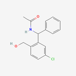 molecular formula C16H16ClNO2 B8548944 Acetamide, N-[[5-chloro-2-(hydroxymethyl)phenyl]phenylmethyl]- CAS No. 52200-34-7