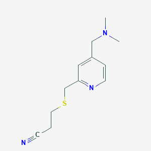molecular formula C12H17N3S B8548948 3-[({4-[(Dimethylamino)methyl]pyridin-2-yl}methyl)sulfanyl]propanenitrile CAS No. 88046-09-7