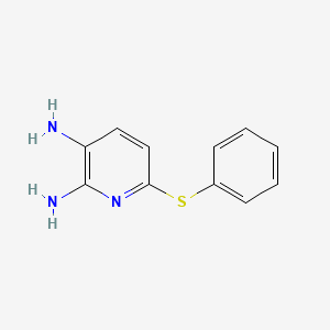 molecular formula C11H11N3S B8548960 2,3-Diamino-6-(phenylmercapto)pyridine 
