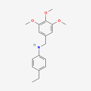 molecular formula C18H23NO3 B8549006 4-Ethyl-N-(3,4,5-trimethoxybenzyl)aniline CAS No. 151221-97-5