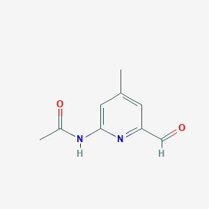 molecular formula C9H10N2O2 B8549008 N-(6-Formyl-4-methylpyridin-2-YL)acetamide 