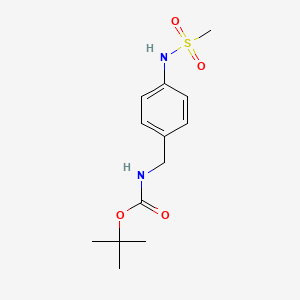 molecular formula C13H20N2O4S B8549021 4-(Methylsulfonylamino)benzylcarbamic acid tert-butyl ester 