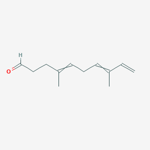 molecular formula C12H18O B8549029 4,8-Dimethyldeca-4,7,9-trienal CAS No. 28977-59-5