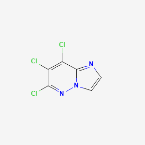 molecular formula C6H2Cl3N3 B8549037 6,7,8-Trichloroimidazo[1,2-b]pyridazine 