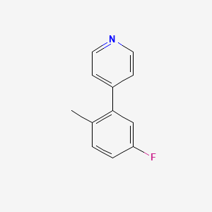 molecular formula C12H10FN B8549042 4-(5-Fluoro-2-methylphenyl)pyridine 