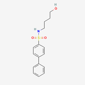 molecular formula C16H19NO3S B8549082 N-(4-Hydroxybutyl)[1,1'-biphenyl]-4-sulfonamide CAS No. 871113-50-7
