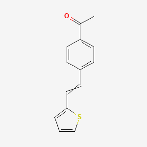 molecular formula C14H12OS B8549112 1-{4-[2-(Thiophen-2-yl)ethenyl]phenyl}ethan-1-one CAS No. 62827-84-3