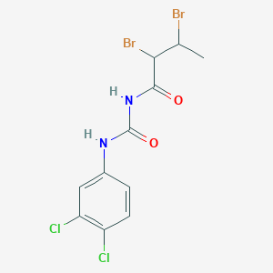 molecular formula C11H10Br2Cl2N2O2 B8549127 2,3-Dibromo-N-[(3,4-dichlorophenyl)carbamoyl]butanamide CAS No. 61439-22-3