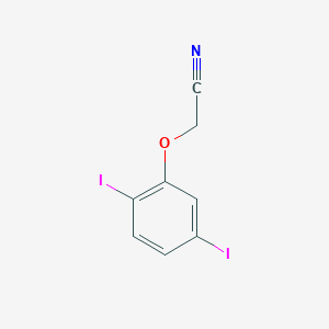 molecular formula C8H5I2NO B8549140 (2,5-Diiodo-phenoxy)-acetonitrile 