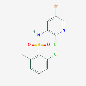 molecular formula C12H9BrCl2N2O2S B8549177 N-(5-bromo-2-chloropyridin-3-yl)-2-chloro-6-methylbenzenesulfonamide 