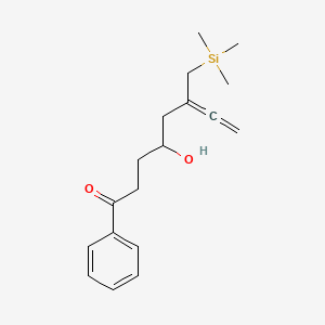 molecular formula C18H26O2Si B8549182 4-Hydroxy-1-phenyl-6-trimethylsilanylmethyl-octa-6.7-diene-1-one CAS No. 832743-73-4