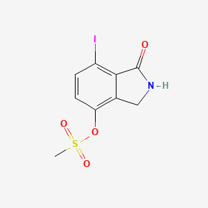 molecular formula C9H8INO4S B8549200 1h-Isoindol-1-one,2,3-dihydro-7-iodo-4-[(methylsulfonyl)oxy]- 