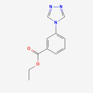molecular formula C11H11N3O2 B8549291 Ethyl 3-(1,3,4-triazol-1-yl)benzoate 