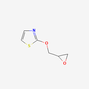 molecular formula C6H7NO2S B8549300 1,2-Epoxy-3-(thiazol-2-oxy)-propane 