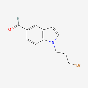 molecular formula C12H12BrNO B8549311 1-(3-bromopropyl)-1H-indole-5-carbaldehyde 