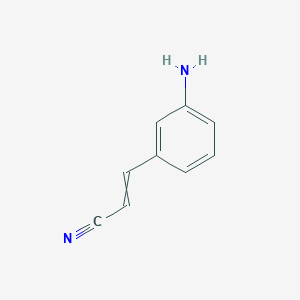 molecular formula C9H8N2 B8549324 3-(3-Amino-phenyl)-acrylonitrile 