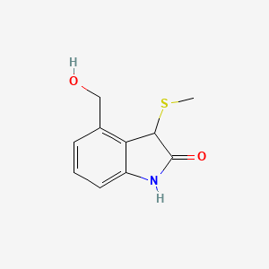 4-Hydroxymethyl-3-methylsulfanyl-1,3-dihydro-indol-2-one